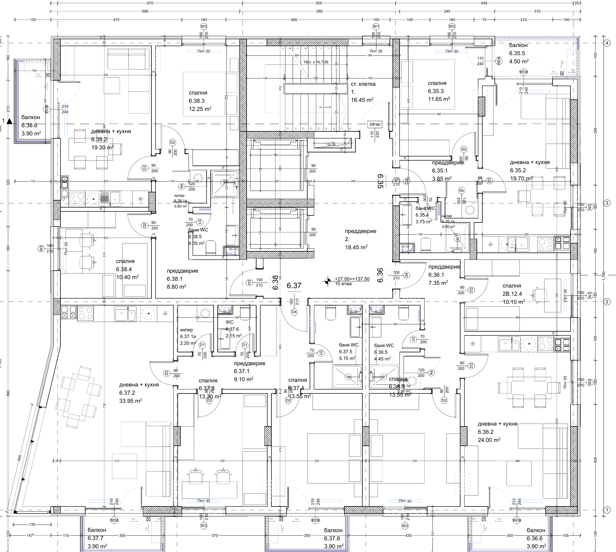 Floor 10 plan of block 6
